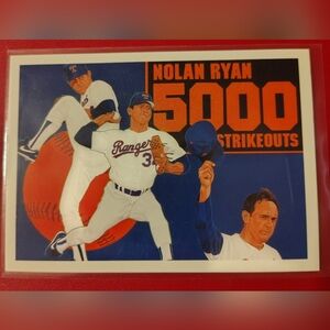 Nolan Ryan 1990 Upper Deck #34 5000 Strikeouts Texas Rangers Baseball Card